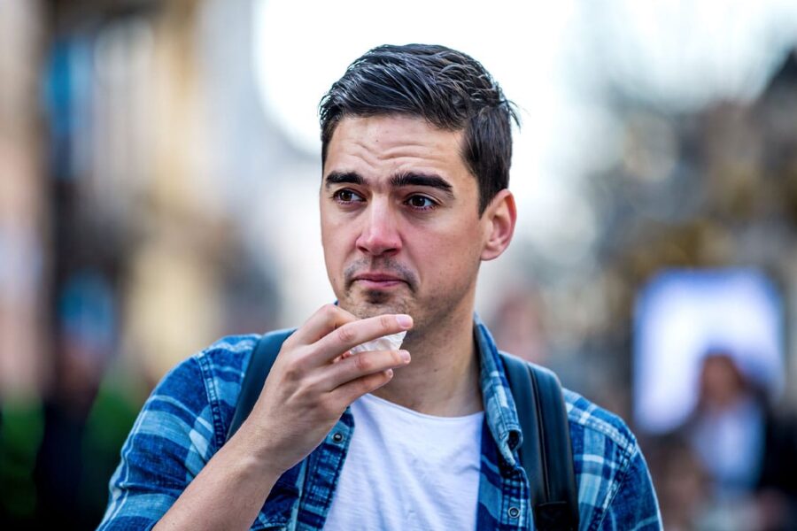 man congested before getting Clarifix treatment in Anchorage, AK